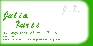 julia kurti business card